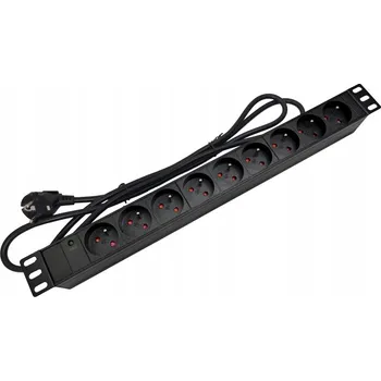 Elektrická zásuvka Alantec PZ09 Zásuvková lišta 9 zásuvek 1,8 m černý