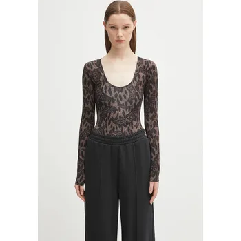 Dámské oblečení Body Fiorucci Banimalier Print Scoop Neck, M, hnědá, 88X