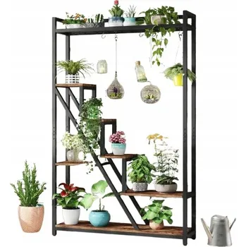 Květináč Držák Na Květináč STOJAK DRŽÁK NA KVĚTINÁČ NA ROŚLINY NA BALKON OGRÓD 180 cm dřevo