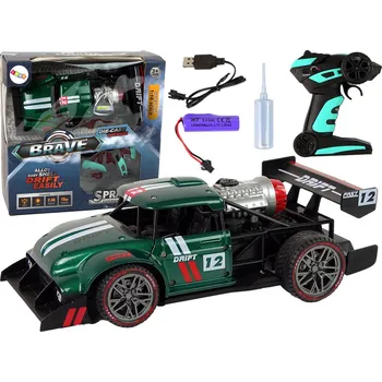 RC model auta LEAN Toys RC auto 1:16 Brave - zelené s kouřem z výfuku