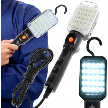 Svítilna LED Dílenská Lampa 230V 12W Kabelová s Magnet a Hákem, Garážová Svítilna