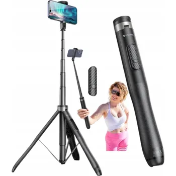 Selfie tyč Bluetooth Stativ na Telefon Selfie Tyč 360° iPhone Android Hliníkový