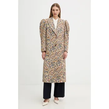 Dámský kabát Kabát s příměsí vlny Twinset 252TS2372 béžová 01A, vel. 34