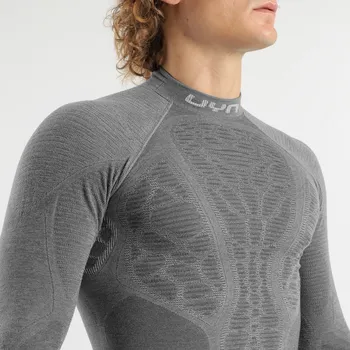 Pánské tričko UYN MAN ELEVATYON BIOMORPH UW SHIRT LONG SLEEVE TURTLE NECK GREY MELANGE Velikost: XXL