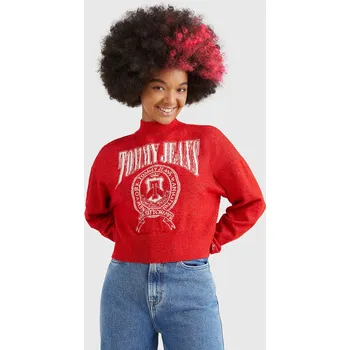 Dámský svetr Tommy Jeans dámský červený svetr 20006625-8720642308495