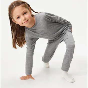 Dívčí legíny unuo Dětské merino legíny, Šedá Velikost: 122/128