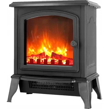 Volně stojící elektrický krb s topením Anslut černý 2000 W 36,5 x 46 x 23 cm