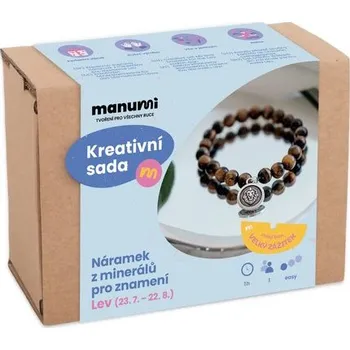kreativní sada Manumi kreativní sada na výrobu náramku z minerálů se znamením zvěrokruhu Lev
