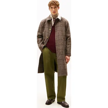 Pánský kabát Tommy Hilfiger pánský vlněný hnědý kabát 20024351-8721222390428