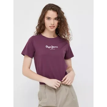 Dámské tričko Pepe Jeans dámské fialové tričko 20013909-8445512443754