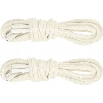 Vrták Šňůrky do bot PŘÍRODNÍ tkaničky 160 cm TENKÉ KULATÉ 2,5 mm BAVLNA G9-59