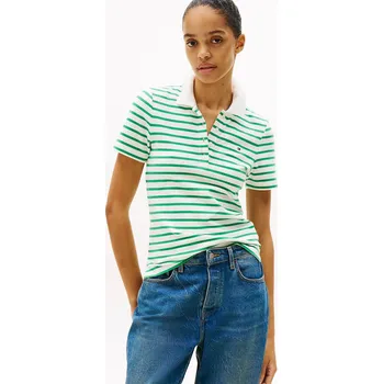 Dámské tričko Tommy Hilfiger dámské pruhované polo tričko 1985 20022063-2175638