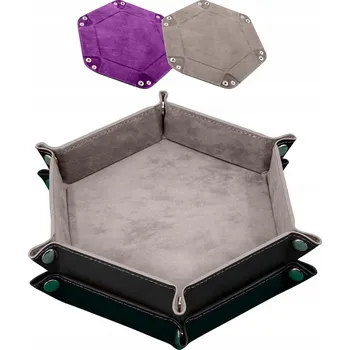 ŠESTIHRANNÁ SKLÁDACÍ PODLOŽKA / TÁC NA KOSTKY PRO RPG HRY, 2 KUSY