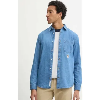 Pánská košile Tommy Jeans pánská modrá džínová košile 20003653-2119601