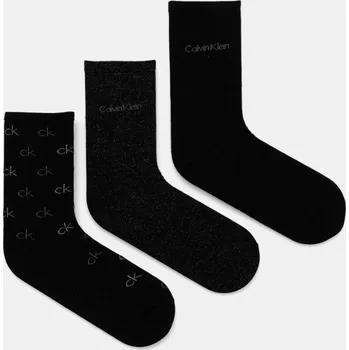 Dámské ponožky Calvin Klein dámské černé ponožky 3 pack 20002253-2167077