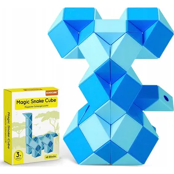 Puzzle VZDĚLÁVACÍ HRAČKA KOUZELNÝ HAD 48 DÍLŮ PUZZLE IDEÁLNÍ DÁREK MODRÁ