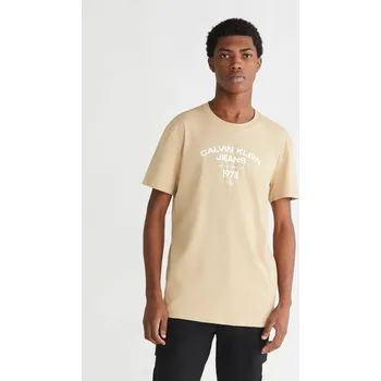 Pánské tričko Calvin Klein pánské béžové tričko 20009106-2011349