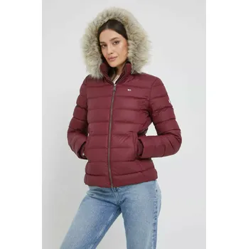 Tommy Jeans dámská vínová zimní bunda 20023879-1852769