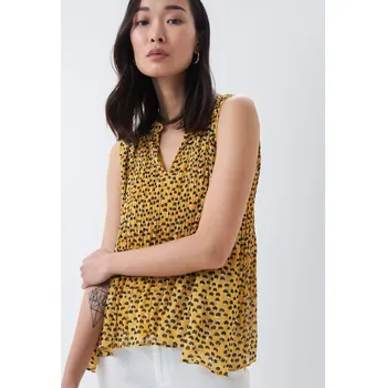 Salsa Jeans dámský hořčicový vzorovaný top 20000443-5609807610198