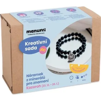 kreativní sada Manumi kreativní sada na výrobu náramku z minerálů se znamením zvěrokruhu Kozoroh