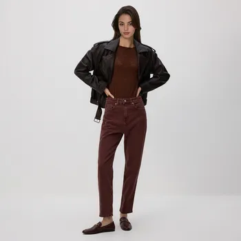 Dámské džíny Reserved - Džíny mom fit - hnědá - 555GE-92J - 555GE-92J-42