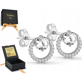 Náušnice STŘÍBRNÉ NÁUŠNICE ŠROUBOVACÍ SE ZIRKONY LESKLÉ 925 KULATÉ PEcky