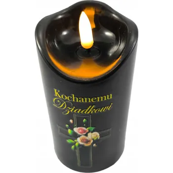 Svíčka LED vklad do hřbitovní svíčky Cortina 12 cm