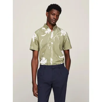 Pánská košile Tommy Hilfiger pánská khaki košile s krátkým rukávem 20012177-8720646626366