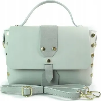 Kabelka Kufřík kabelka přes rameno A5 zlaté šatonové růže + semiš šedý světlý Vera Pelle VPK789G