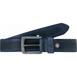 Kožený pánský pásek 35 mm 113-115-55 modrý zkráceno na velikost 95 cm, Camel Active