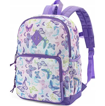 Školní batoh ŠKOLNÍ BATOH PRO DĚTI MOTIV MOTÝLI 13L 4-6 LET ODOLNÝ MÓDNÍ HEZKÝ