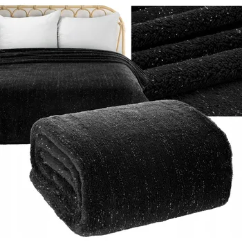 Prostěradlo Deka Eurofirany polyester 150 cm x 200 cm černá