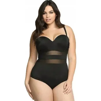 Dámské plavky Lelka černé jednodílné plavky velikosti XXL