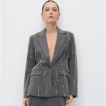 Reserved - Sako s dekorativní aplikací - světle šedá - 760BW-09X - 760BW-09X-XS