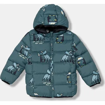 Dětská bunda United Colors of Benetton 23ANGN047.P.Seasonal tyrkysová 67X, vel. 116