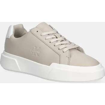 Pánské tenisky Kožené tenisky Calvin Klein CHUNKY CUPSOLE LACEUP LTH bílá barva, YW0YW01947 01X, EUR 38