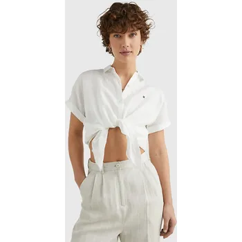 Dámská košile Tommy Hilfiger dámská bílá lněná košile 20018413-8720643691848