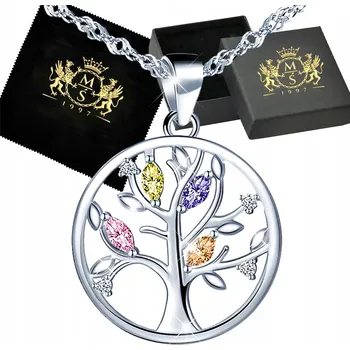 Náhrdelník Stříbrný Náhrdelník Strom Života Dárek k Narozeninám Výročí