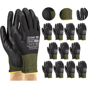 Pracovní rukavice Pracovní Rukavice Černé J-TIMIPOLI_BB10-XL - 12 Párů