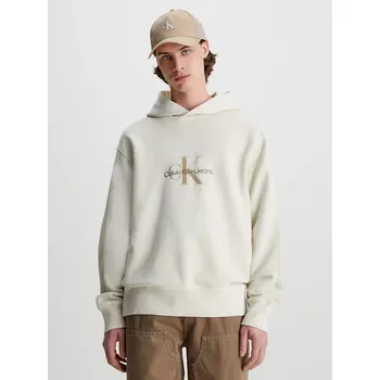 Pánská mikina Calvin Klein pánská béžová mikina MONOLOGO MINERAL DYE 20008907-8720107663572