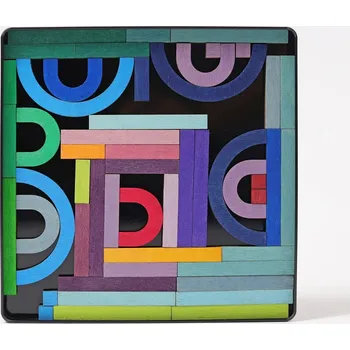 Dřevěná hračka Grimms Magnetické puzzle Tvary písmen