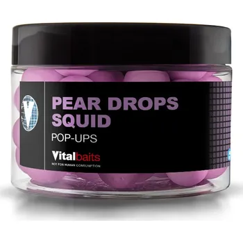 Boilies Vitalbaits Pop-Up Pear Drops-Squid 50g 18mm