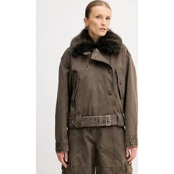 Bunda Kenzo Dyed Canvas Comber FE62OU2129GK.92 hnědá 98X, vel. XS