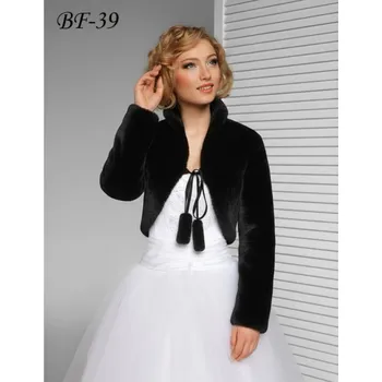 Dámský kožich Černý plyšový kabátek BF-39 Vybraná velikost: 5XL