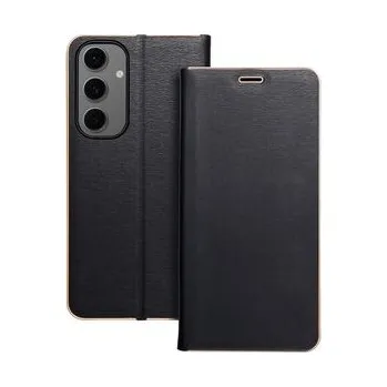 Pouzdro na mobilní telefon Pouzdro LUNA Book Gold pro SAMSUNG S24 FE černé - OEM + zdarma možnost vyzkoušet a vrátit zboží do 30 dní