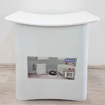 Wenko Bílý koš na prádlo se stoličkou Wing, 45 x 48 x 33 x 33 cm, objem 33 l