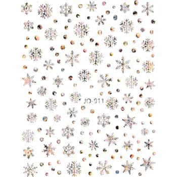 Samolepky na nehty - Sněhové vločky holo JO-911