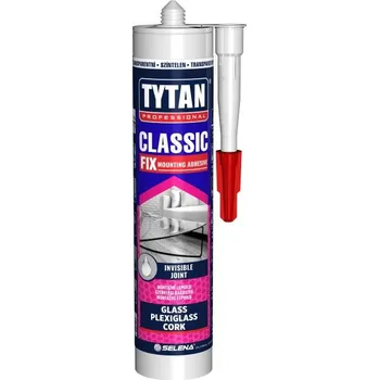 Průmyslové lepidlo TYTAN CLASSIC FIX kaučukové montážní lepidlo transparentní 290 ml