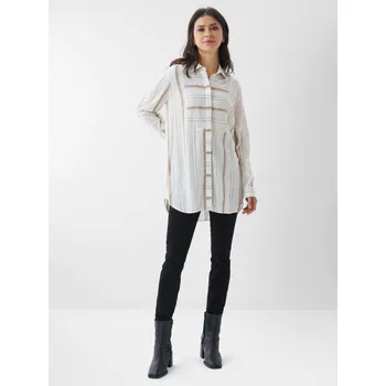 Dámská košile Salsa Jeans dámská krémová pruhovaná košile 20000412-1817119