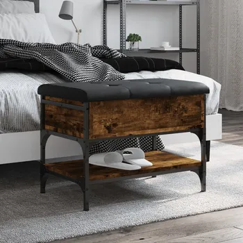 Zahradní lavice zahrada-XL Lavice s botníkem kouřový dub 62 x 42 x 45 cm kompozitní dřevo 835189